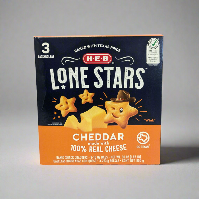 H-E-B Lone Stars Cheddar Crackers