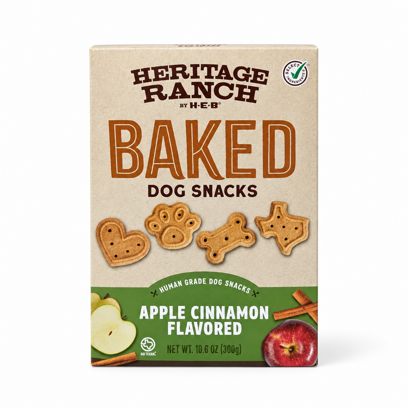 H-E-B Apple Cinnamon Baked Dog Snacks