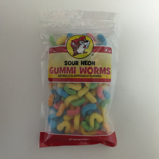Buc-ee's Sour Neon Gummi Worms