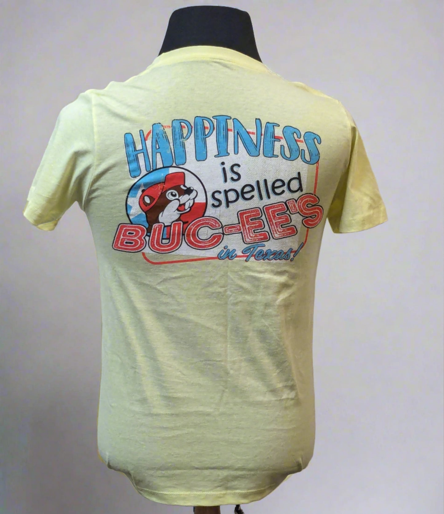 "Happiness Is Spelled Buc-ee's" Yellow Shirt