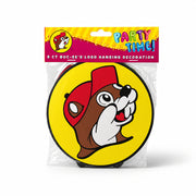 Buc-ee's Party Time 6-count hanging logo coil decorations in their package