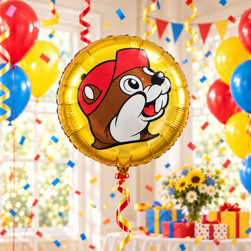Buc-ee's Round Mylar Party Balloon