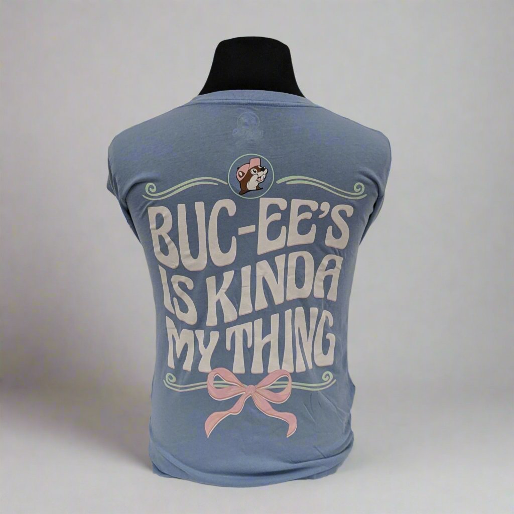 Buc-ee's "Kinda My Thing" Long Sleeve T-shirt - Women's Light Blue