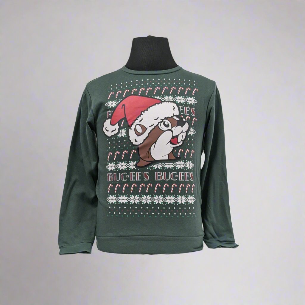 Buc-ee's Ugly Christmas Sweater - Santa Beaver Design