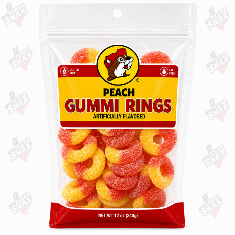 Buc-ee's Peach Gummi Rings