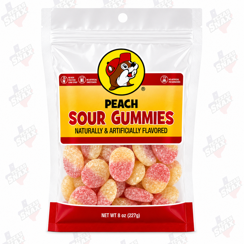 Buc-ee's Peach Sour Gummies