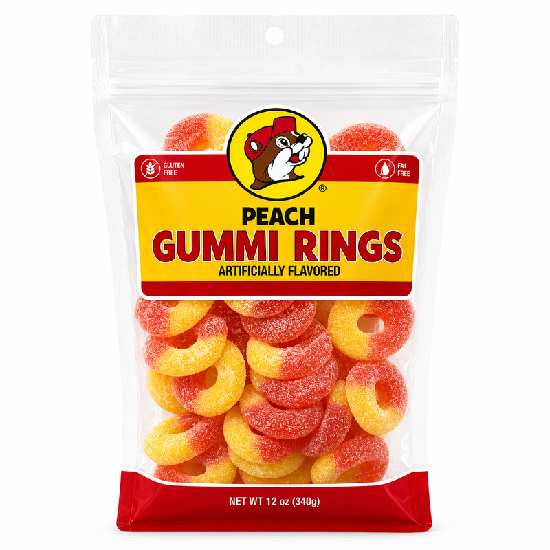 Buc-ee's Peach Gummi Rings