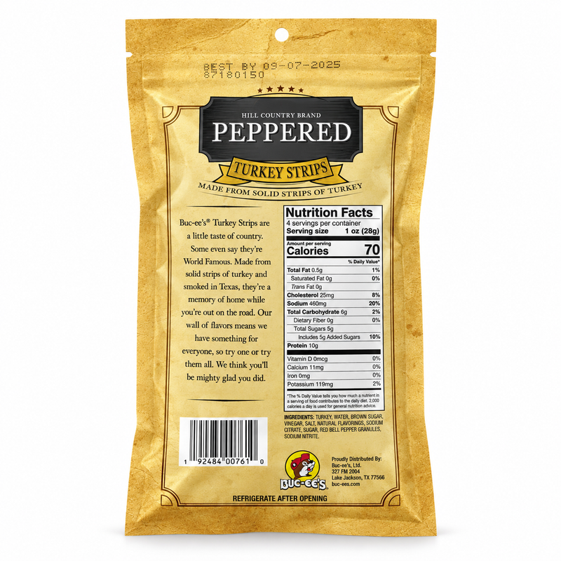 Buc-ee's Peppered Turkey Strips
