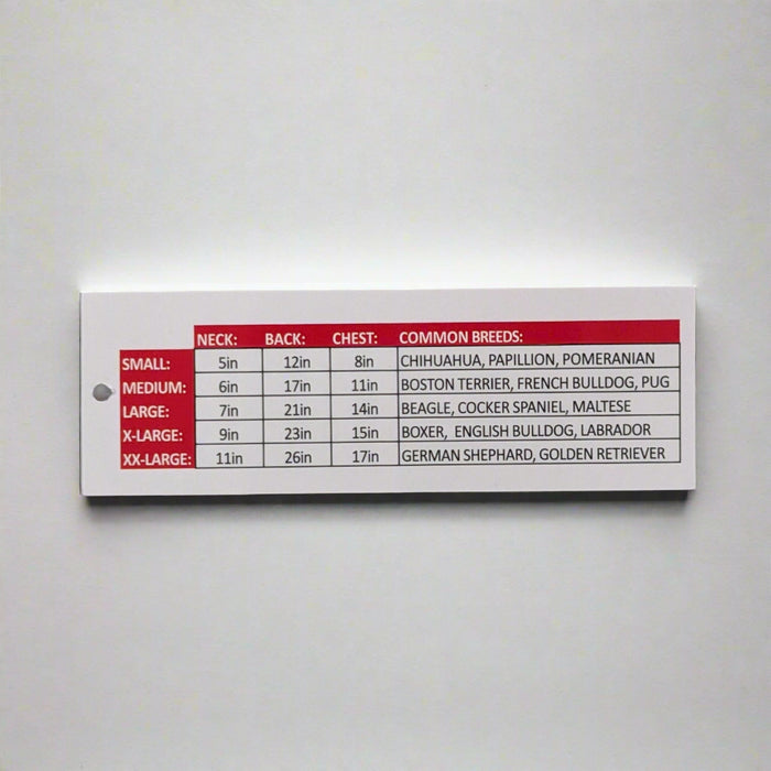 Pet Size Chart