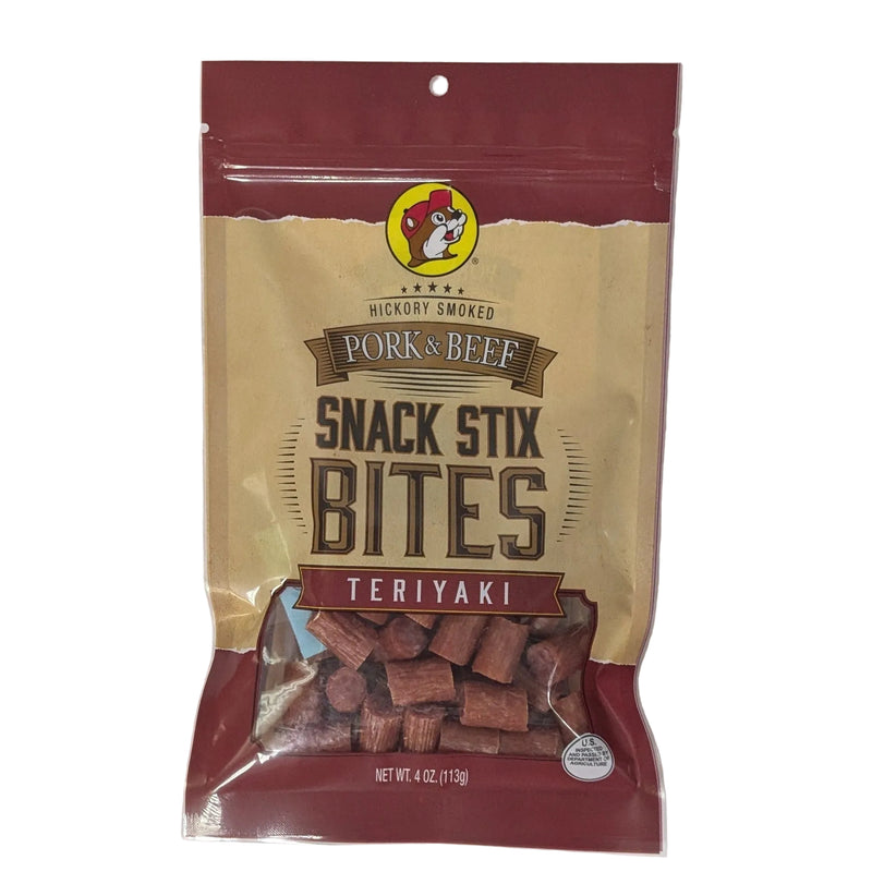 Pork and Beef Snack Stix Bites Teriyaki variety.
