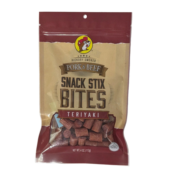Pork and Beef Snack Stix Bites Teriyaki variety.