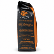Side of the Cafe Olé Taste of San Antonio ground coffee bag