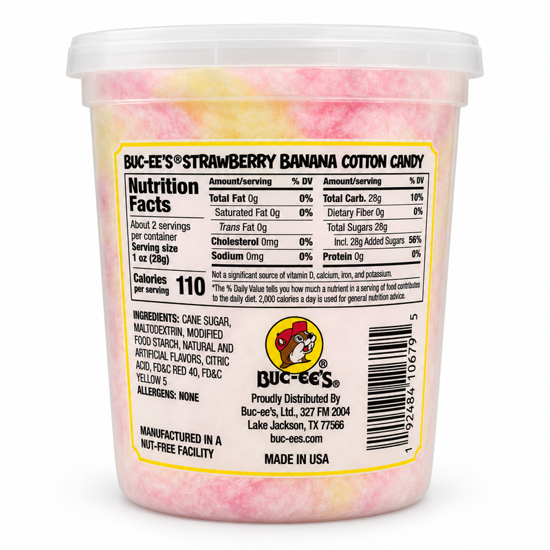 Buc-ee's Strawberry Banana Cotton Candy