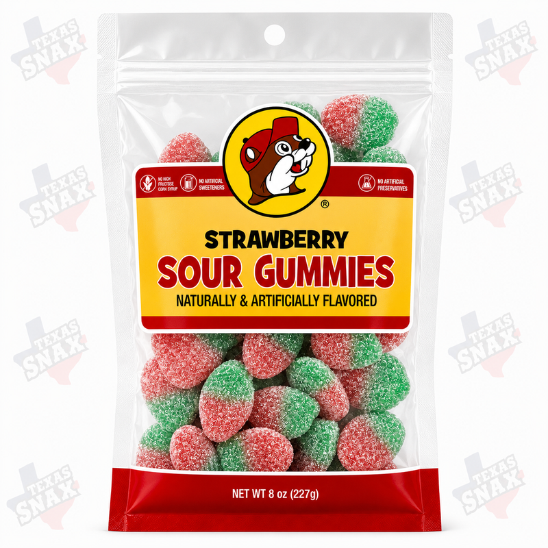 Buc-ee's Strawberry Sour Gummies