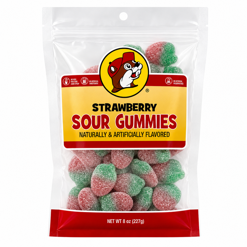 Buc-ee's Strawberry Sour Gummies