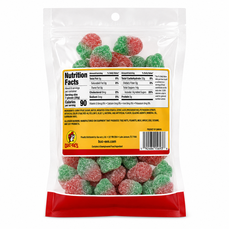 Buc-ee's Strawberry Sour Gummies