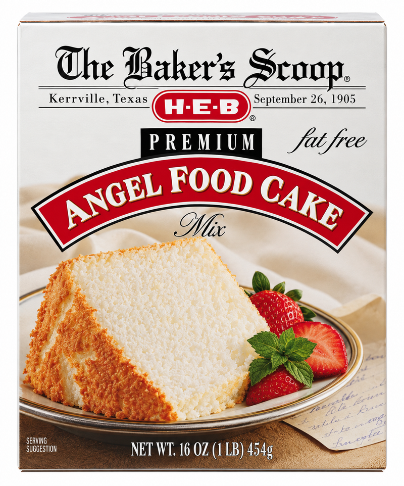 H-E-B The Baker's Scoop Premium Angel Food Cake Mix
