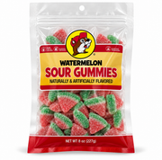 Bag of Buc-ee's Watermelon Sour Gummies, front view
