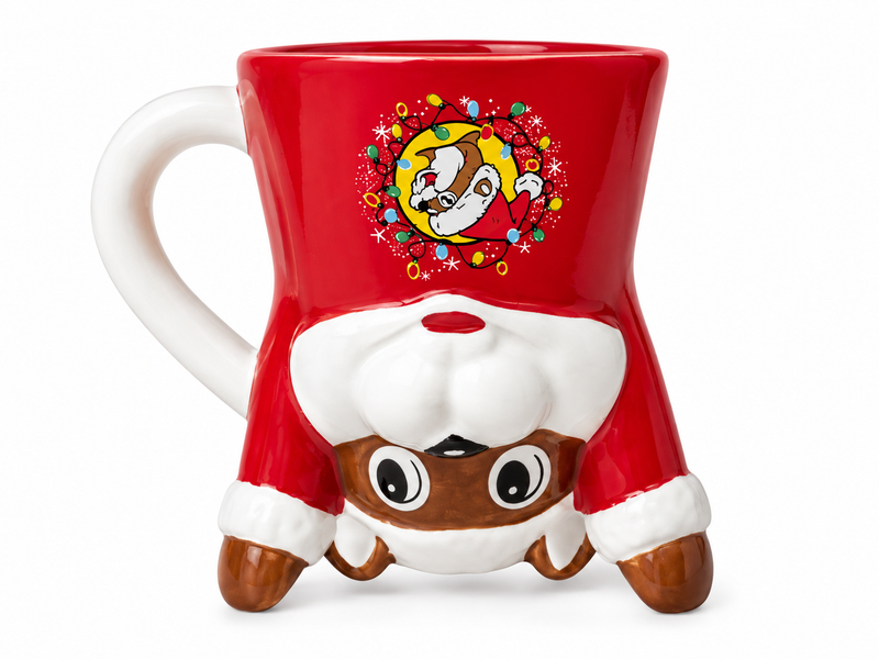Buc-ee's Upside-Down Christmas Mug