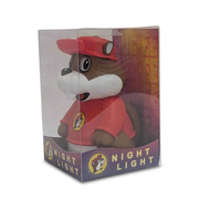 Buc-ee’s Night Light at an angle, showing the mascot’s side profile and tail through the clear box