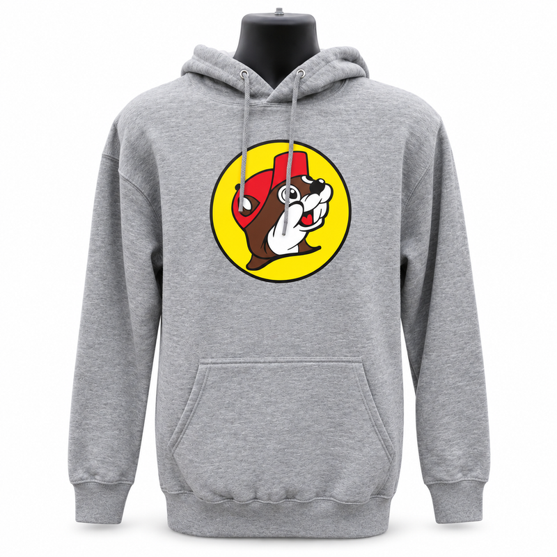 Buc-ee's Classic Grey Logo Hoodie