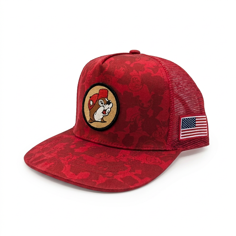 Buc-ee's Red Camo Trucker Hat