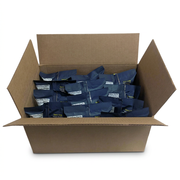 Buc-ee’s Beaver Nuggets Sea Salted Caramel case, with navy 10 oz bags packed in an open cardboard shipping box