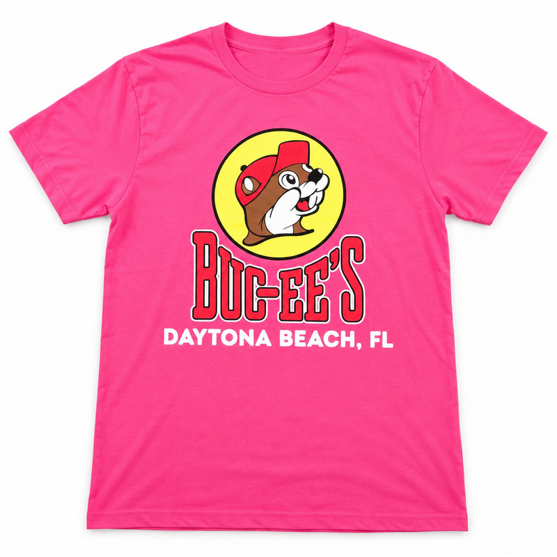 Buc-ee's Pink Daytona Beach Florida Location Shirt