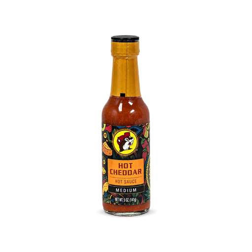 Buc-ee's Hot Cheddar Hot Sauce, Medium, 5 oz bottle