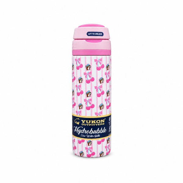 Buc-ee's Cherries & Bows Hydrobubble Tumbler | Pink Yukon Bottle
