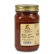 Buc-ee’s Mango Pineapple Habanero Salsa side label showing gluten free, no high fructose corn syrup, and Made in USA 