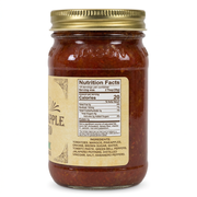 Buc-ee’s Mango Pineapple Habanero Salsa side label with nutrition facts and ingredients, 20 calories per 2 Tbsp serving