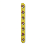 Buc-ee’s Nail File, a yellow emery board with a row of seven outlined beaver logos and rounded ends