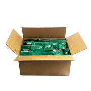 Buc-ee’s Nug-ees White Cheddar Habanero case, with green 5 oz bags packed in an open cardboard shipping box