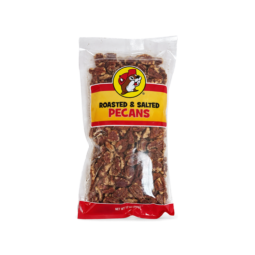12 oz clear bag of Buc-ee's Roasted & Salted Pecans