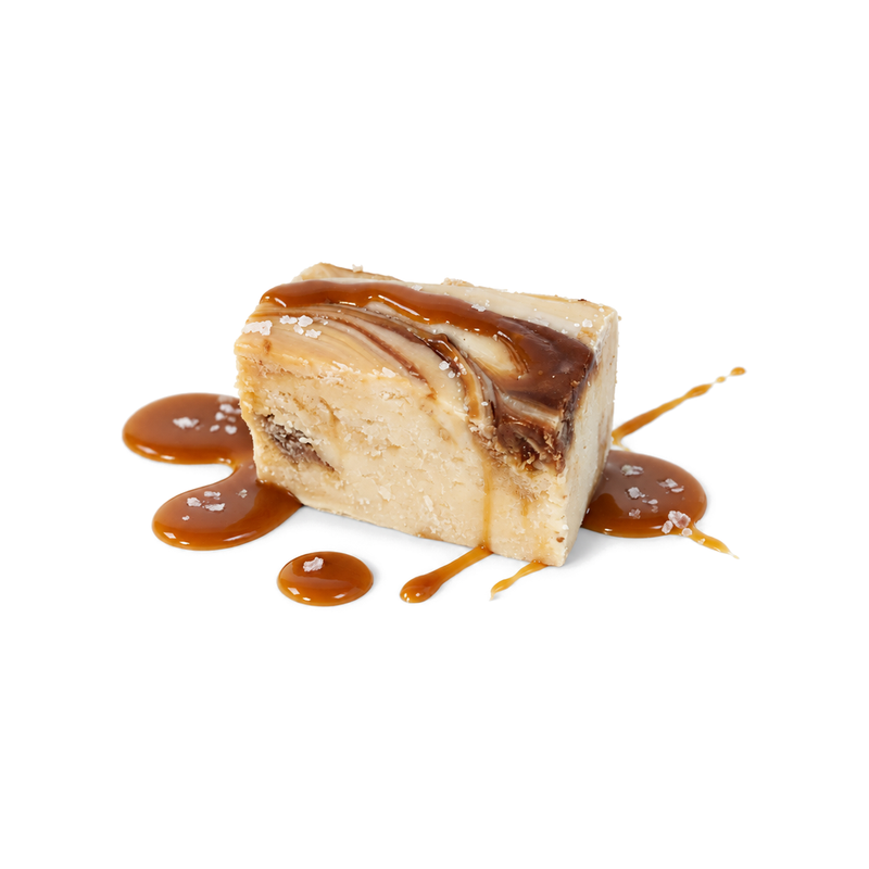 buc-ee's salted caramel fudge with caramel drizzle