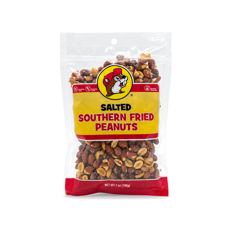 7 oz bag of Buc-ee's Salted Southern Fried Peanuts