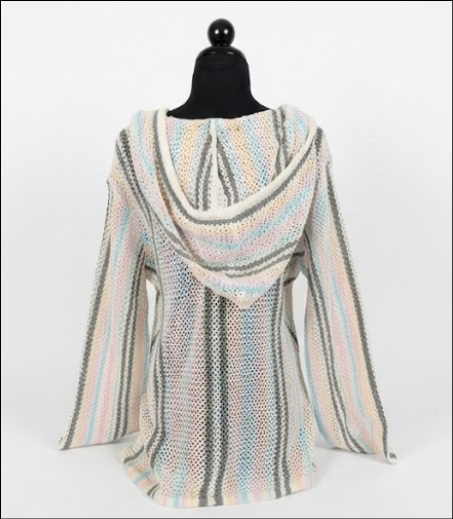 Buc-ee's Baja Woven Hoodie - Pastel Stripe Edition