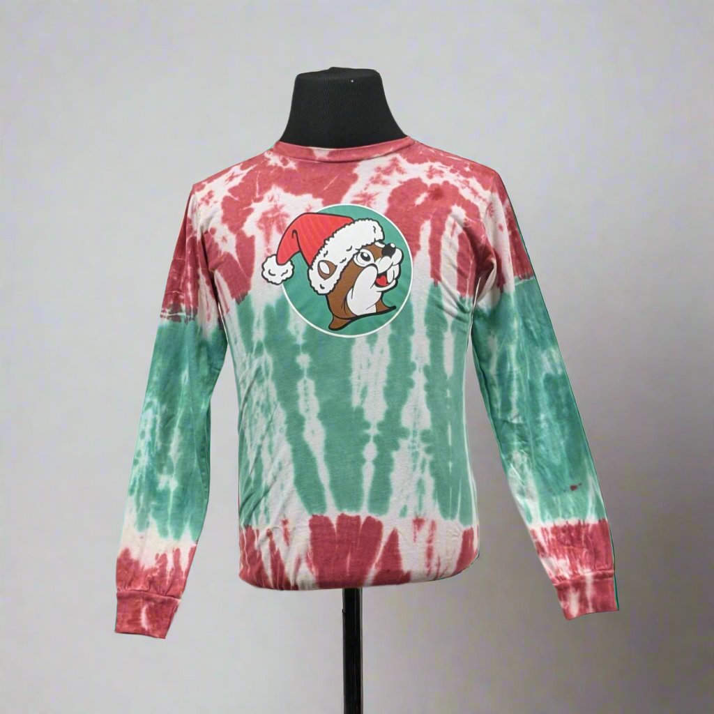 Buc-ee's Christmas 2024 Tie-Dye Long-Sleeve Shirt