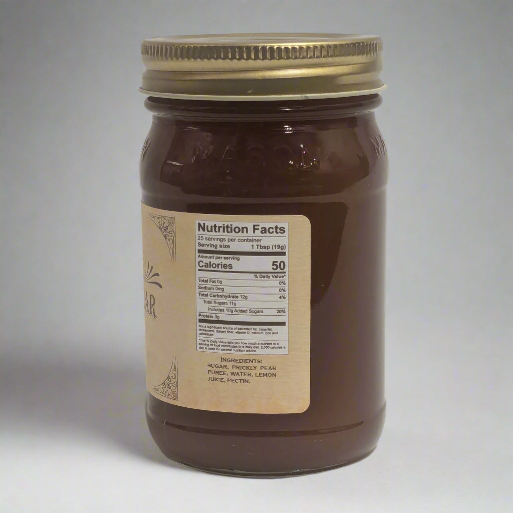 nutrition facts for prickly pear jam from Buc-ee's