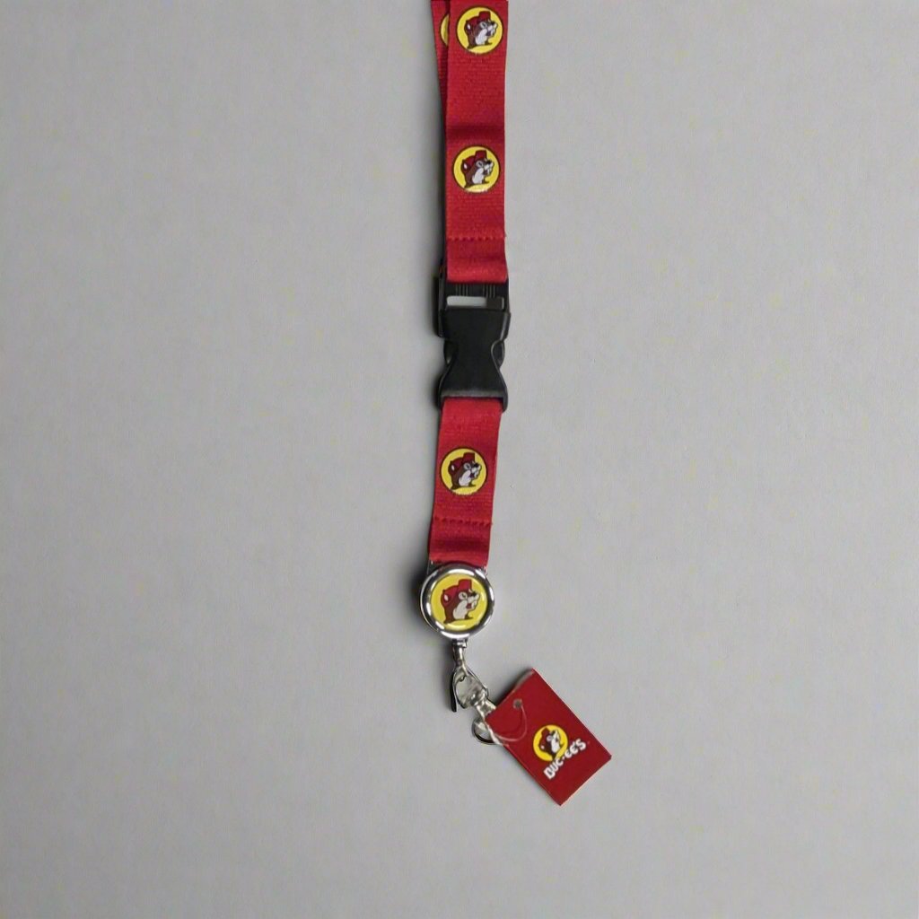 Buc-ee's Lanyards | Retractable & Clip-On - Red, Yellow, Black Buc-ee's Lanyards | Retractable & Clip-On - Red, Yellow, Black