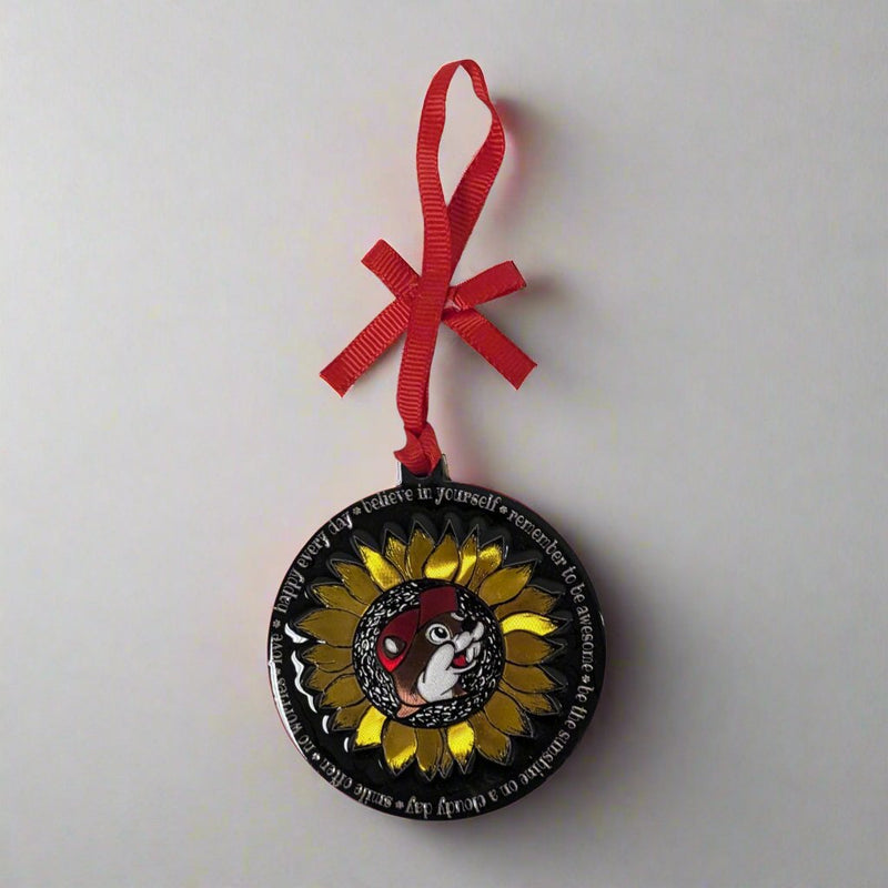 Buc-ee's Christmas Disc Foil Ornaments