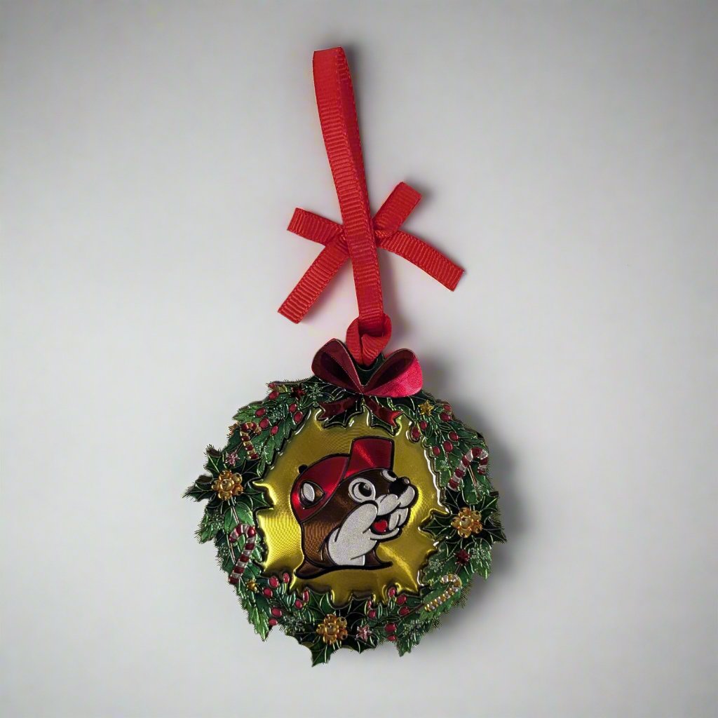 Buc-ee's Christmas Disc Foil Ornaments