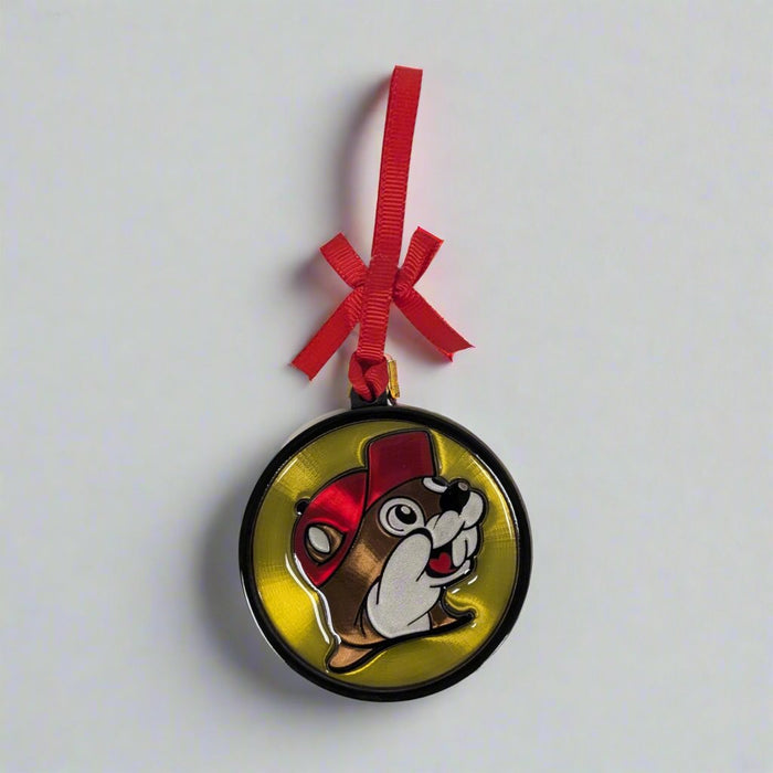 Buc-ee's Christmas Disc Foil Ornaments