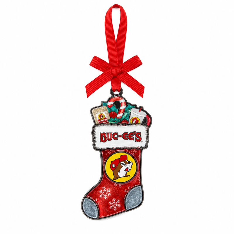 Buc-ee's Christmas Stocking Foil Ornament
