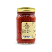 Back of the Buc-ee's Carolina Reaper Salsa jar showing the barcode label, on white