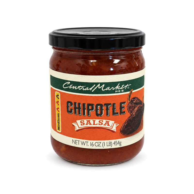 16 oz jar of Central Market Chipotle Salsa, Medium