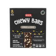 Box of H-E-B Cookies & Creme Chewy Bars, 8 count
