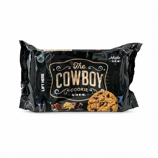 Pack of H-E-B The Cowboy Cookie with pecans, oats and chocolate chips