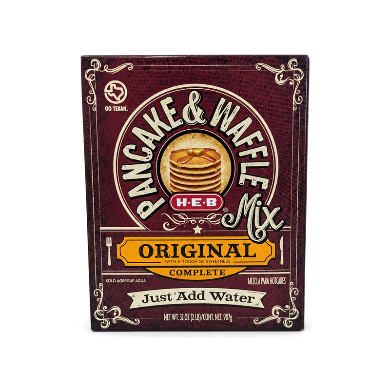 32 oz box of H-E-B Original pancake and waffle mix